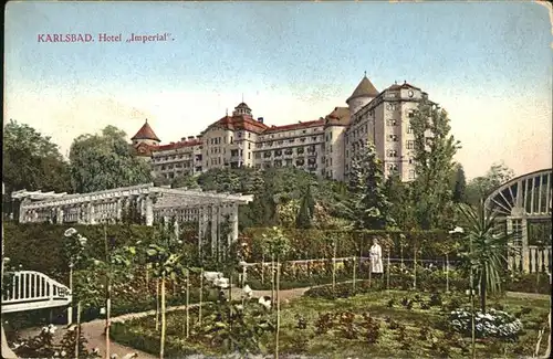Karlsbad Eger Boehmen Hotel Imperial Park Kat. Karlovy Vary
