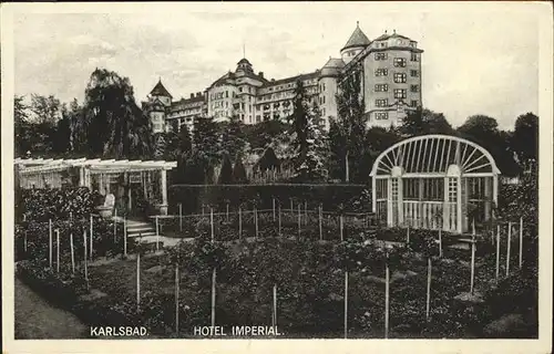 Karlsbad Eger Boehmen Hotel Imperial Garten Kat. Karlovy Vary
