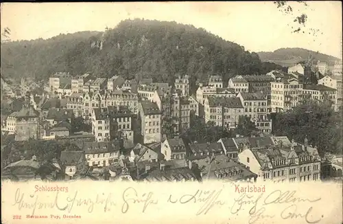 Karlsbad Eger Boehmen Schlossberg Kat. Karlovy Vary