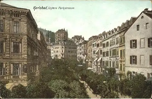 Karlsbad Eger Boehmen Untere Parkstrasse Kat. Karlovy Vary