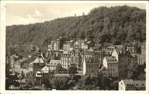 Karlsbad Eger Boehmen Teilansicht Kat. Karlovy Vary