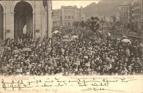 Karlsbad Eger Boehmen Fruehpromenade Muehlbrunnen Kolonnade Kat. Karlovy Vary