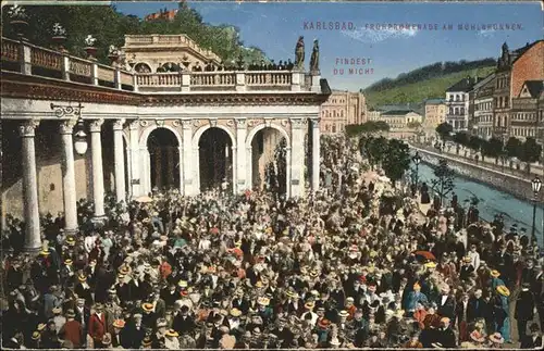 Karlsbad Eger Boehmen Fruehpromenade Muehlbrunnen Kolonnade Kat. Karlovy Vary