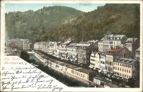 Karlsbad Eger Boehmen Alte Wiese Kat. Karlovy Vary