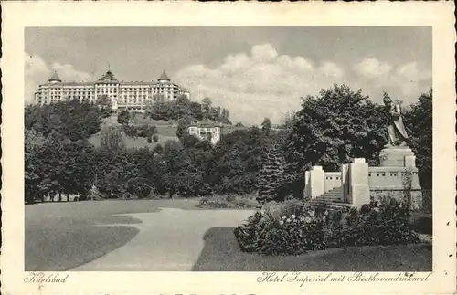 Karlsbad Eger Boehmen Beethoven Denkmal Hotel Imperial Kat. Karlovy Vary