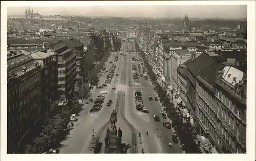 Prag Prahy Prague Vaclavske namesti Wenzelsplatz Mahnmal Reiterdenkmal Kat. Praha