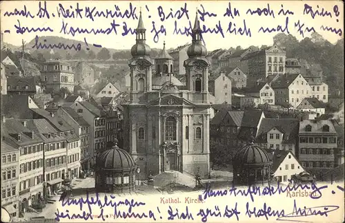 Karlsbad Eger Boehmen Katholische Kirche Kat. Karlovy Vary