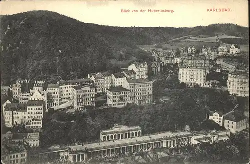 Karlsbad Eger Boehmen Blick von der Hubertusburg Kolonnade Kat. Karlovy Vary