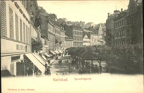 Karlsbad Eger Boehmen Sprudelgasse Kat. Karlovy Vary