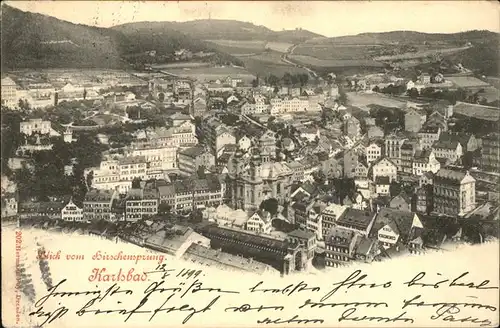 Karlsbad Eger Boehmen Blick vom Hirschensprung Kat. Karlovy Vary