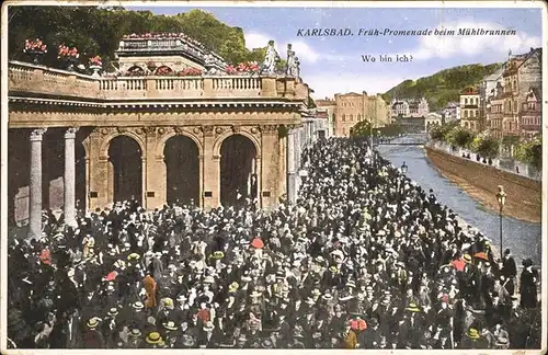 Karlsbad Eger Boehmen Fruehpromenade Muehlbrunnen Kolonnade Kat. Karlovy Vary