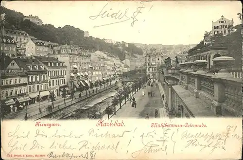 Karlsbad Eger Boehmen Kreuzgasse Muehlbrunnen Kolonnade Kat. Karlovy Vary