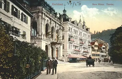 Karlsbad Eger Boehmen Neue Wiese Theater Kat. Karlovy Vary