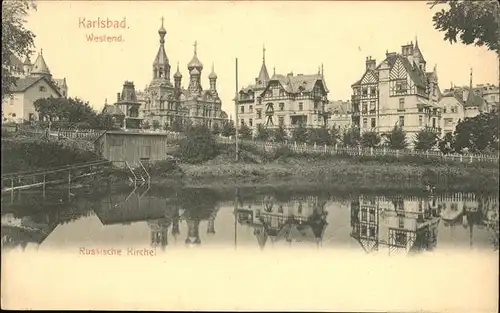 Karlsbad Eger Boehmen Westend Villenkolonie Russische Kirche Kat. Karlovy Vary