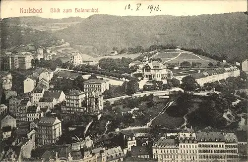 Karlsbad Eger Boehmen Blick zum Helenenhof Kat. Karlovy Vary