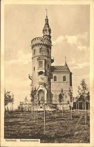 Karlsbad Eger Boehmen Stephaniewarte Turm Kat. Karlovy Vary