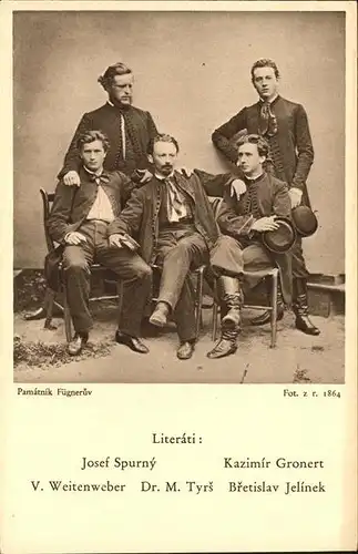 Prag Prahy Prague Dr. Miroslav Tyrs Josef Spurny Kazimir Gronert V. Weitenweber Bretislav Jelinek Gruppenbild Kat. Praha