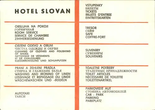 Prag Prahy Prague Hotel Slovan Kat. Praha