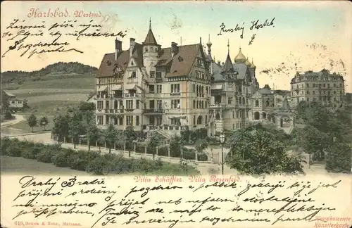Karlsbad Eger Boehmen Westend Villenkolonie Villa Schaeffler Villa Rosenfeld Kat. Karlovy Vary