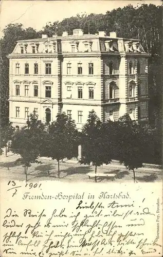 Karlsbad Eger Boehmen Fremdenhospital Kat. Karlovy Vary