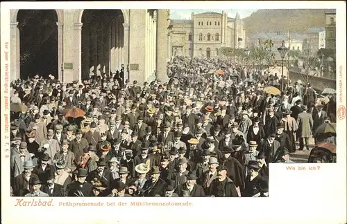 Karlsbad Eger Boehmen Fruehpromenade Muehlbrunnen Kolonnade Kat. Karlovy Vary