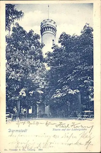 Darmstadt Turm Ludwigshoehe Kat. Darmstadt