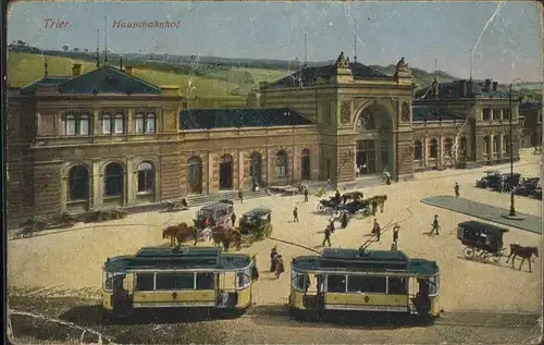 Trier Hauptbahnhof Strassenbahn Kat. Trier