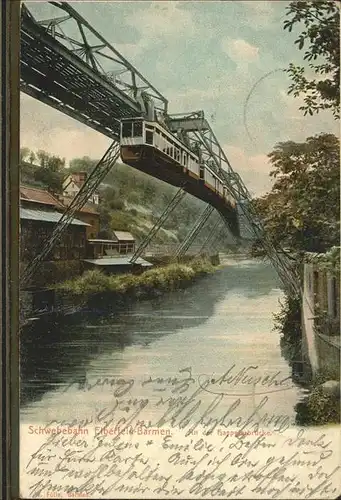 Barmen Wuppertal Schwebebahn Haspelerbruecke Kat. Wuppertal