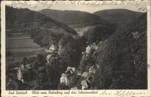 Bad Bertrich vom Palmberg auf Schwimmbad Kat. Bad Bertrich