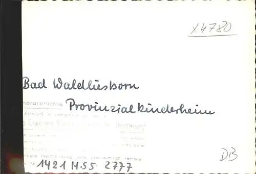 Bad Waldliesborn Provinzialkinderheim Kat. Lippstadt