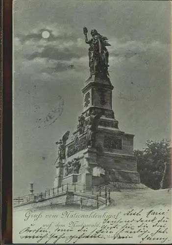 Ruedesheim Rhein Nationaldenkmal auf dem Niedwerwald Kat. Ruedesheim am Rhein