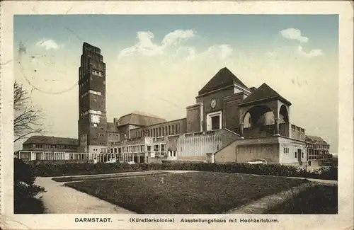 Darmstadt Ausstellungshaus mit Hochzeitsturm (Feldpost) Kat. Darmstadt