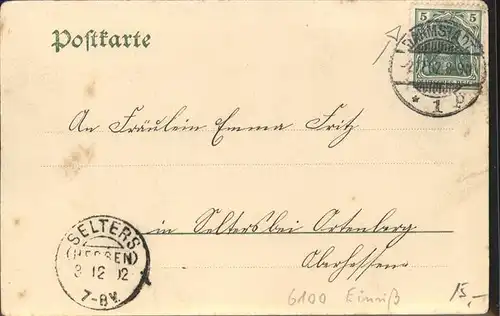 Darmstadt Postgebaeude u.Rheinstrasse Kat. Darmstadt
