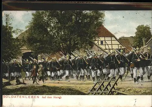 Darmstadt Soldaten beim Marsch Kat. Darmstadt