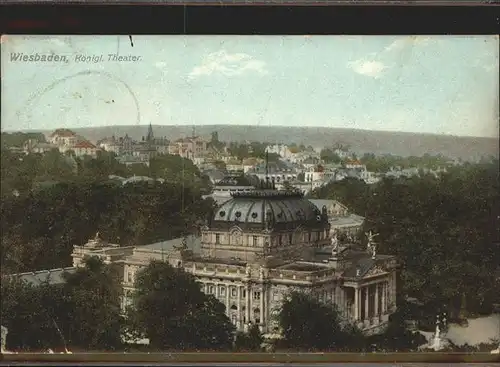 Wiesbaden Koenigl.Theater (Bahnpoststempel) Kat. Wiesbaden