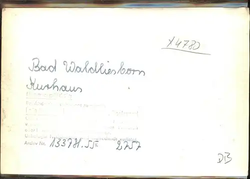 Bad Waldliesborn Kurhaus Kat. Lippstadt