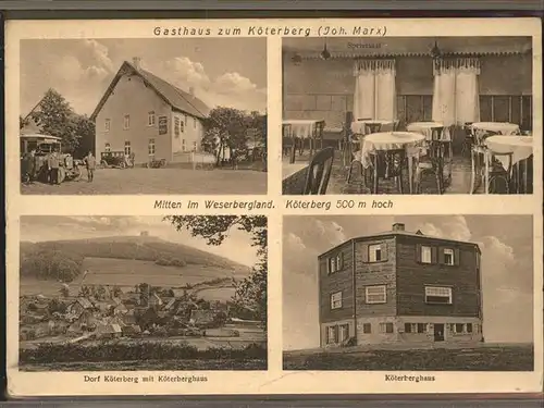 Koeterberg Gasthaus zum Koeterberg mit Oldtimerbus Kat. Luegde
