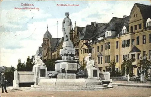 Koblenz Rhein Artillerie Denkmal Kaiser Wilhelm Ring Kat. Koblenz