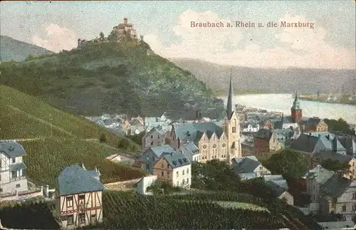 Braubach Rhein Marxburg / Braubach /Rhein-Lahn-Kreis LKR