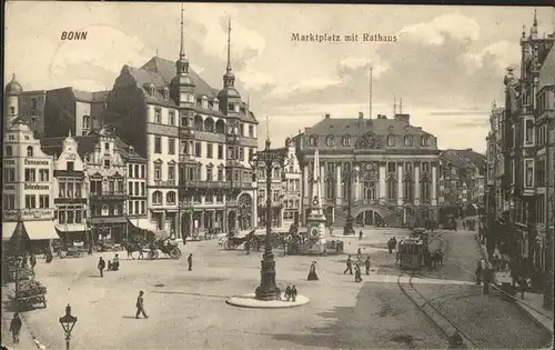 Bonn Rhein Marktplatz Rathaus Strassenbahn / Bonn /Bonn Stadtkreis