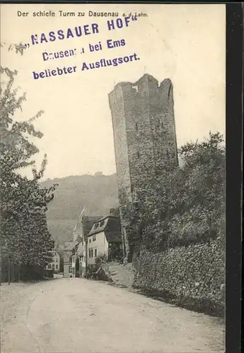Dausenau Der schiefe Turm zu Dausenau Kat. Dausenau