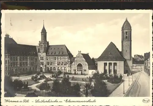 Worms Lutherkirche Eleonorenschule Kat. Worms