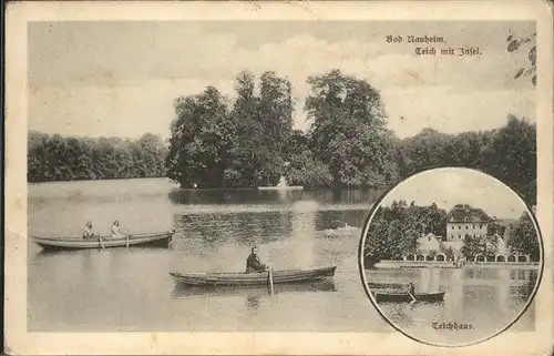 Bad Nauheim Teich mit Insel Kat. Bad Nauheim