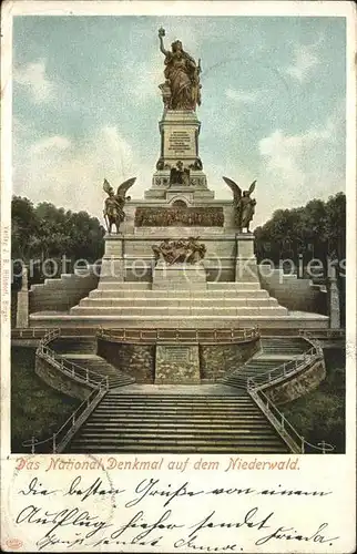 Niederwalddenkmal Nationaldenkmal Kat. Ruedesheim am Rhein