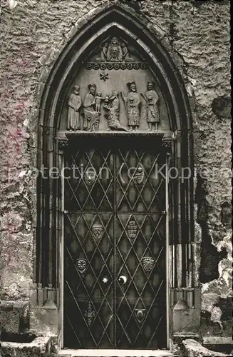 Ruedesheim Katholische Pfarrkirche Hauptportal Goldschmied Welker Kat. Ruedesheim am Rhein