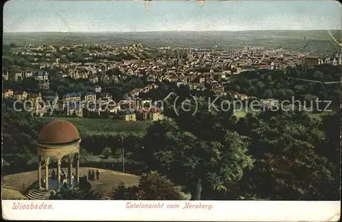 Wiesbaden Totalansicht vom Neroberg Kat. Wiesbaden