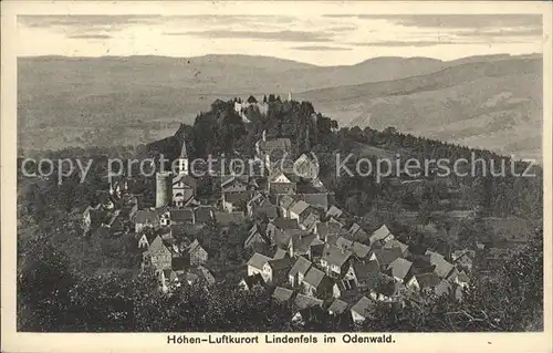 Lindenfels Odenwald Gesamtansicht Hoehenluftkurort Burg Kat. Lindenfels