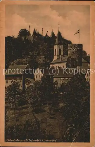 Lindenfels Odenwald Buergerturm Kirche Burg Hoehenluftkurort Kat. Lindenfels