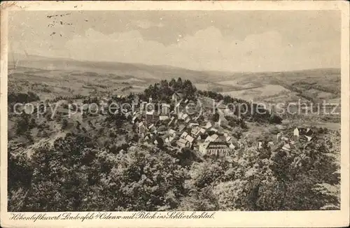 Lindenfels Odenwald Panorama Hoehenluftkurort Blick ins Schlierbachtal Kat. Lindenfels