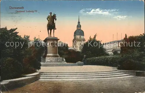 Darmstadt Denkmal Ludwig IV Reiterdenkmal Kat. Darmstadt